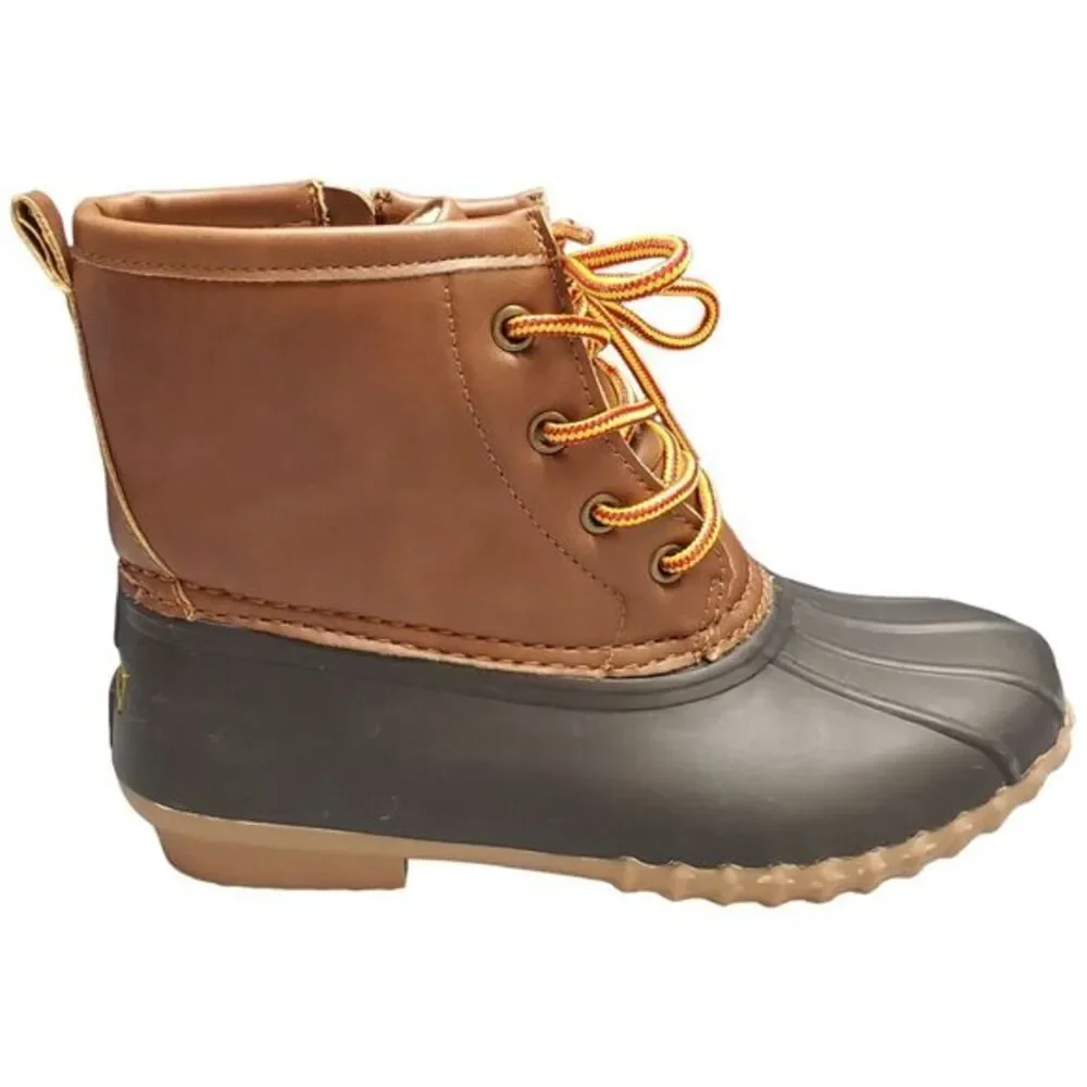 Espirit Wilma Duck Boots Womens Size 6 Black Brown Synthetic Lace Up E18WIA30